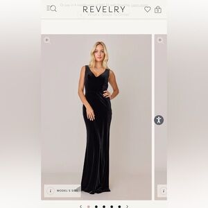 Revelry Dakota Velvet Dress - Black